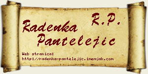 Radenka Pantelejić vizit kartica